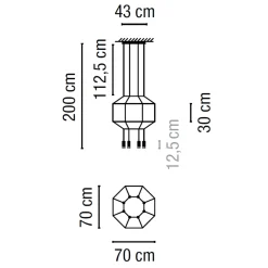 Vibia Wireflow LED Pendelleuchte, 8-flg.