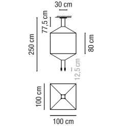 Vibia Wireflow LED Pendelleuchte, 4-flg.