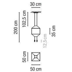 Vibia Wireflow LED Pendelleuchte, 4-flg.