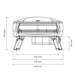 Witt ETNA Rotante Pizzaofen, 2 Brenner, rotierend, Pro-Set