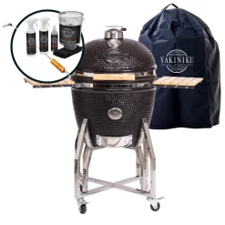 Yakiniku Kamado Grill inkl. Ständer, Seitentischen & Pro Set, Sorglos-Paket