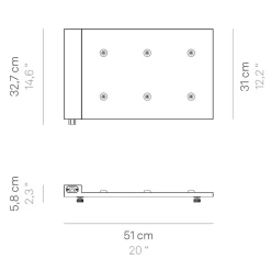 Zafferano AiLati 6er Set Poldina Mini Pro LED Akkuleuchte inkl. Multi-Kontaktladestation