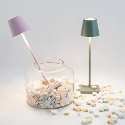 Zafferano AiLati 12er Set Poldina micro Pro LED Akkuleuchte inkl. Multi-Kontaktladestation