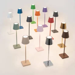 Zafferano AiLati 12er Set Poldina micro Pro LED Akkuleuchte inkl. Multi-Kontaktladestation