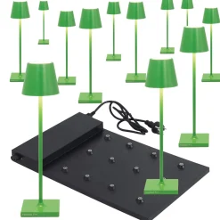 Zafferano AiLati 12er Set Poldina micro Pro LED Akkuleuchte inkl. Multi-Kontaktladestation