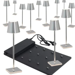 Zafferano AiLati 12er Set Poldina micro Pro LED Akkuleuchte inkl. Multi-Kontaktladestation