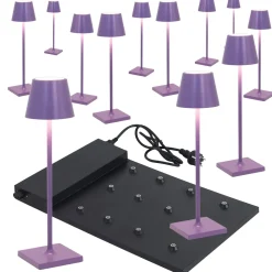 Zafferano AiLati 12er Set Poldina micro Pro LED Akkuleuchte inkl. Multi-Kontaktladestation