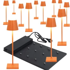 Zafferano AiLati 12er Set Poldina micro Pro LED Akkuleuchte inkl. Multi-Kontaktladestation