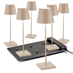 Zafferano AiLati 6er Set Poldina Pro LED Akkuleuchte inkl. Multi-Kontaktladestation