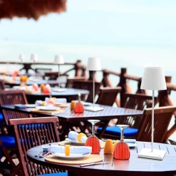 Zafferano AiLati 6er Set Poldina Pro LED Akkuleuchte inkl. Multi-Kontaktladestation