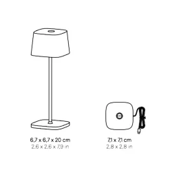 Zafferano AiLati Ofelia Micro Pro LED Akkuleuchte