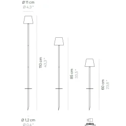 Zafferano AiLati Poldina Picchetto Pro LED Akku-Spießleuchte