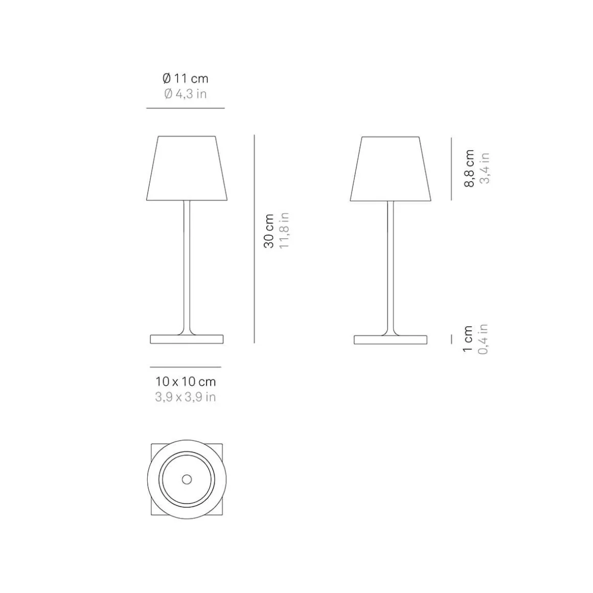 Zafferano AiLati Poldina Mini Pro LED Akkuleuchte, Einzelstück
