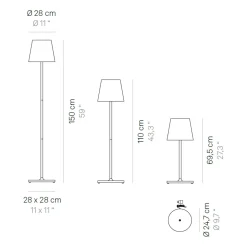 Zafferano AiLati Poldina XXL Pro LED Akkutisch- / Stehleuchte