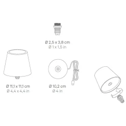 Zafferano AiLati Poldina Stopper LED Akkuleuchte & Flaschenaufsatz