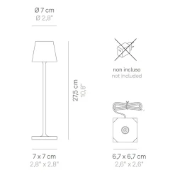 Zafferano AiLati Poldina micro Pro LED Akkuleuchte