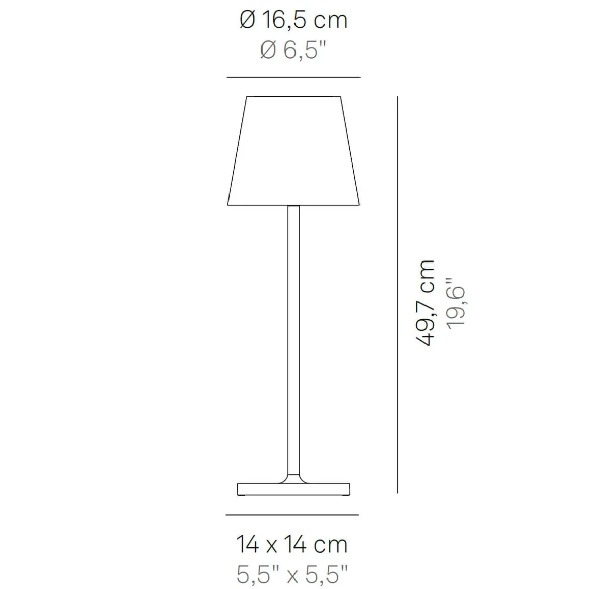 Zafferano AiLati Poldina L desk Pro LED Akkuleuchte