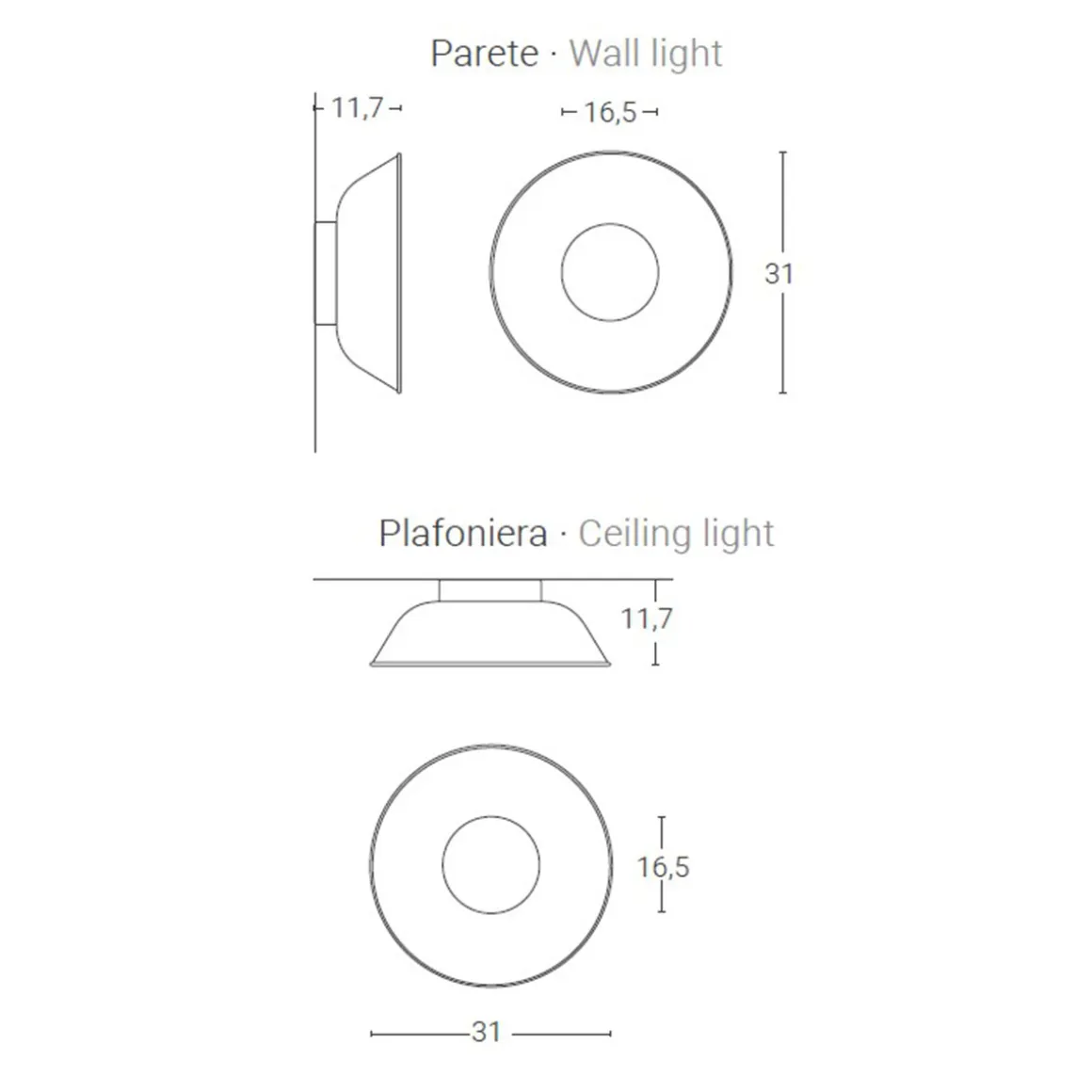 Zava Reverb LED Wand- / Deckenleuchte